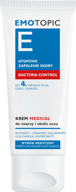 Emotopic Bacteria Control Krem Medical Do Twarzy i Okolic Oczu - 50ml