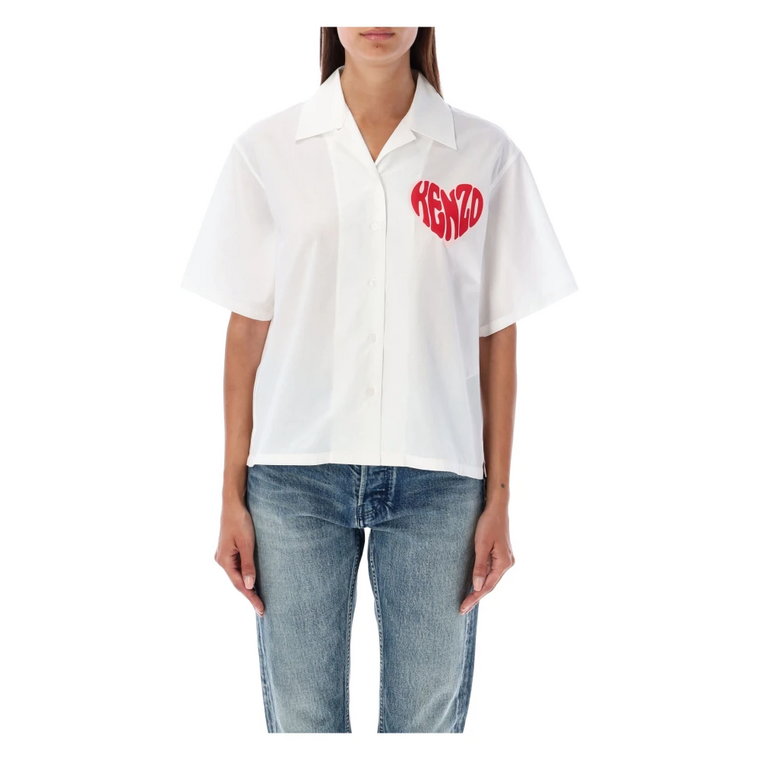 Biała Koszula Heart Bowling dla Kobiet Kenzo