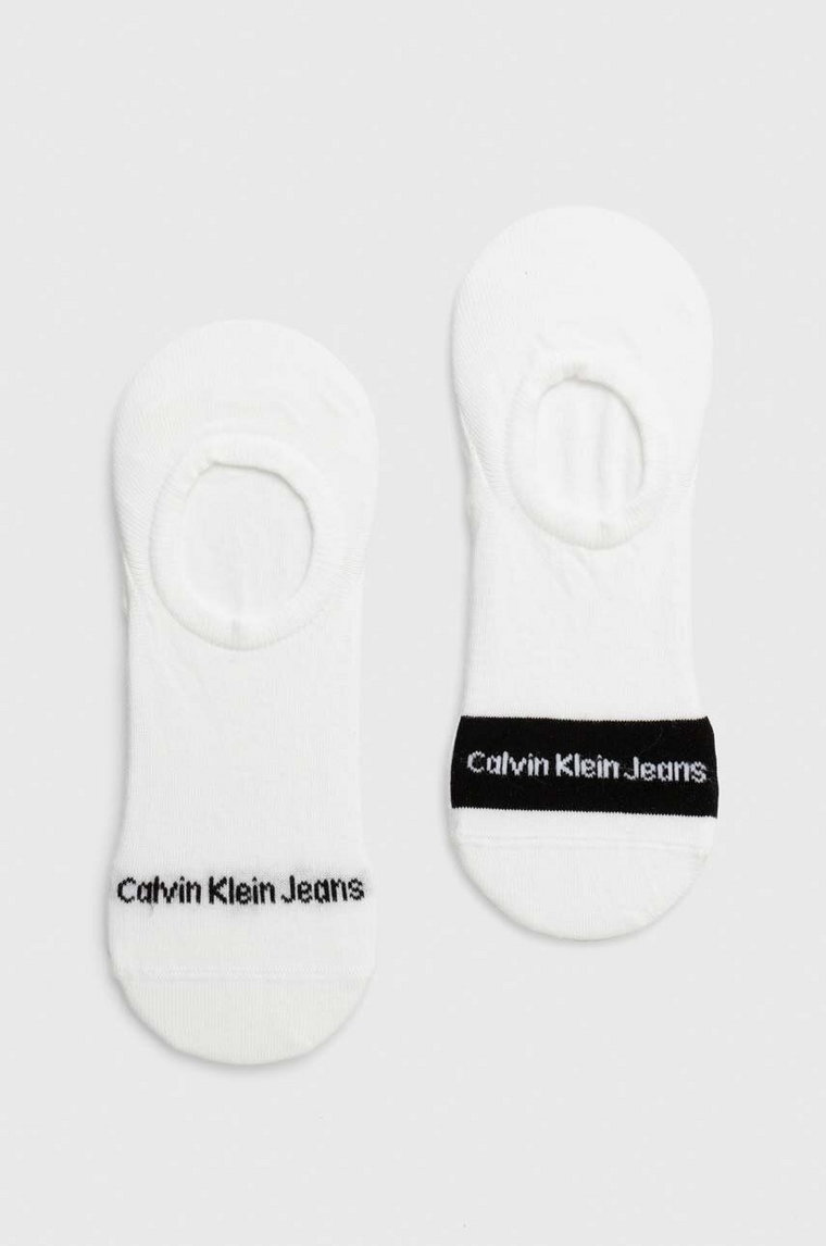 Calvin Klein Jeans skarpetki 2-pack męskie kolor biały 701227459