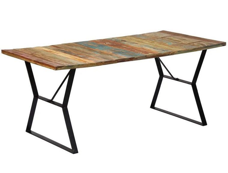 Stół industrialny z drewna Javis 2X  wielokolorowy