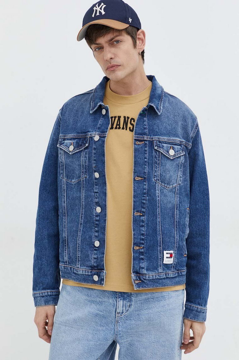 Tommy Jeans kurtka jeansowa męska kolor niebieski przejściowa DM0DM18242
