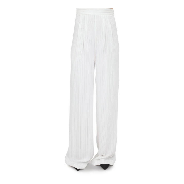 Wygodne białe szerokie spodnie Guess