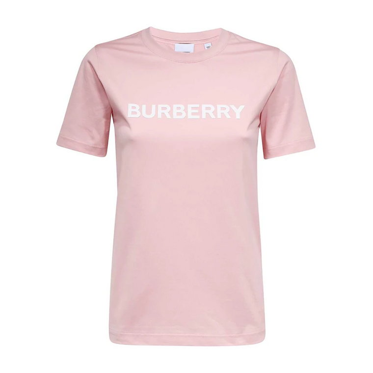 Różowa Koszulka - Regular Fit - Wszystkie Temperatury - 96% Bawełna - 4% Elastan Burberry