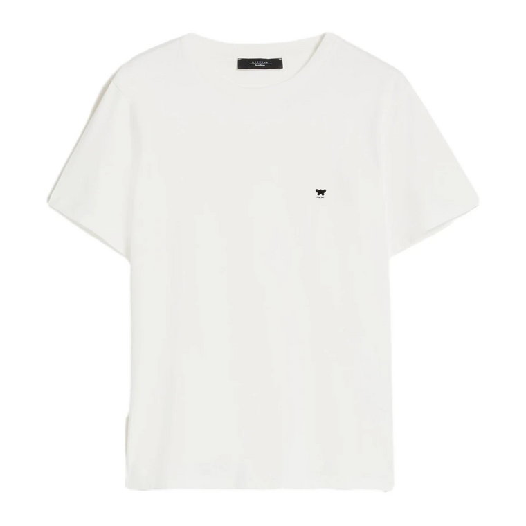 Biała koszulka Venaco z logo motyla Max Mara Weekend