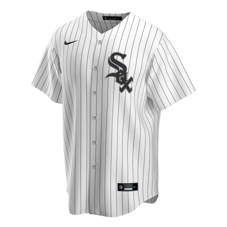 Biała Prążkowana Koszulka MLB - Kolekcja Męska Nike Nike