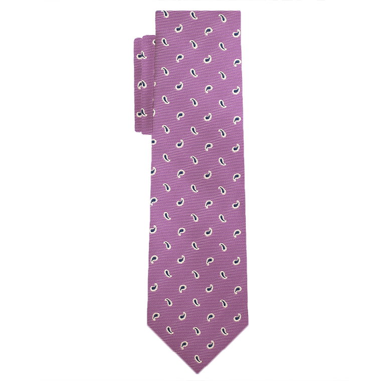 Krawat fioletowy w paisley EM 39