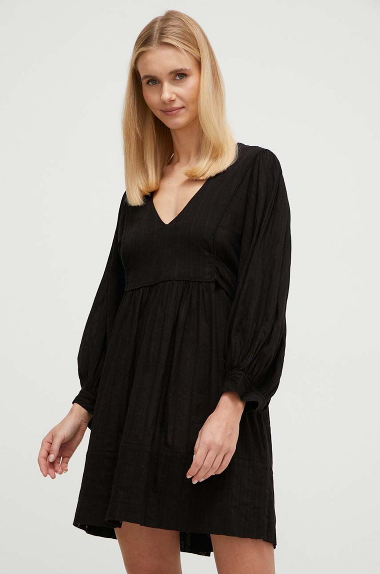 Melissa Odabash sukienka plażowa bawełniana Camilla kolor czarny 0