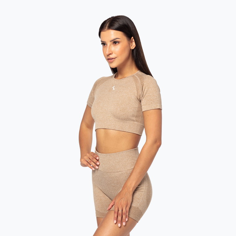 Top treningowy damski Carpatree Vibe Seamless beige melange