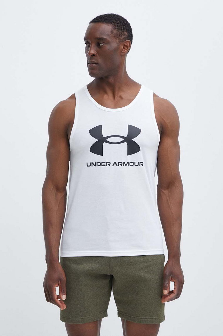 Under Armour t-shirt treningowy Sportstyle kolor biały