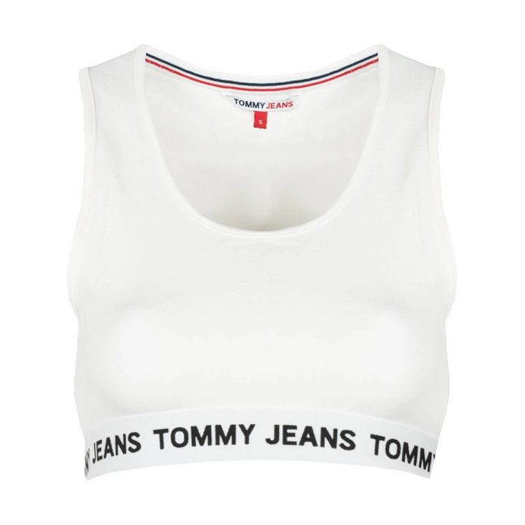 Dopasowany Crop Top z Logo Tommy Hilfiger