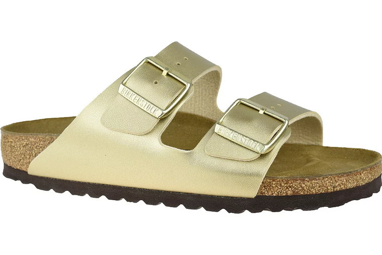 Birkenstock Arizona BF 1016111, Damskie, Złote, klapki, Birko-Flor, rozmiar: 36