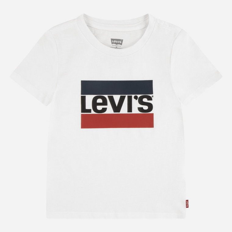 Koszulka dziecięca dla dziewczynki Levis 3EK827-001 128 cm (8A) Biała (3666643067267). T-shirty dziewczęce