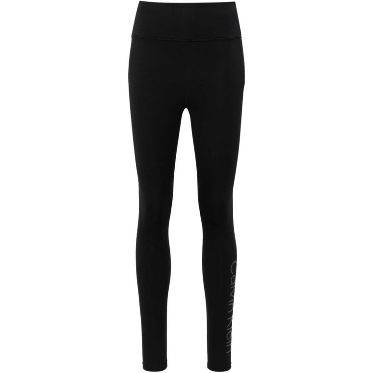 Sportowe Czarne Legginsy Scuba Design Calvin Klein