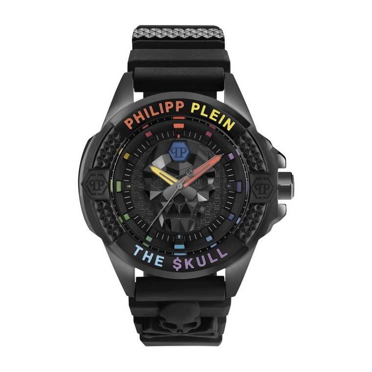 Czarny Stal Nierdzewna Zegarek Kwarcowy 44mm Philipp Plein