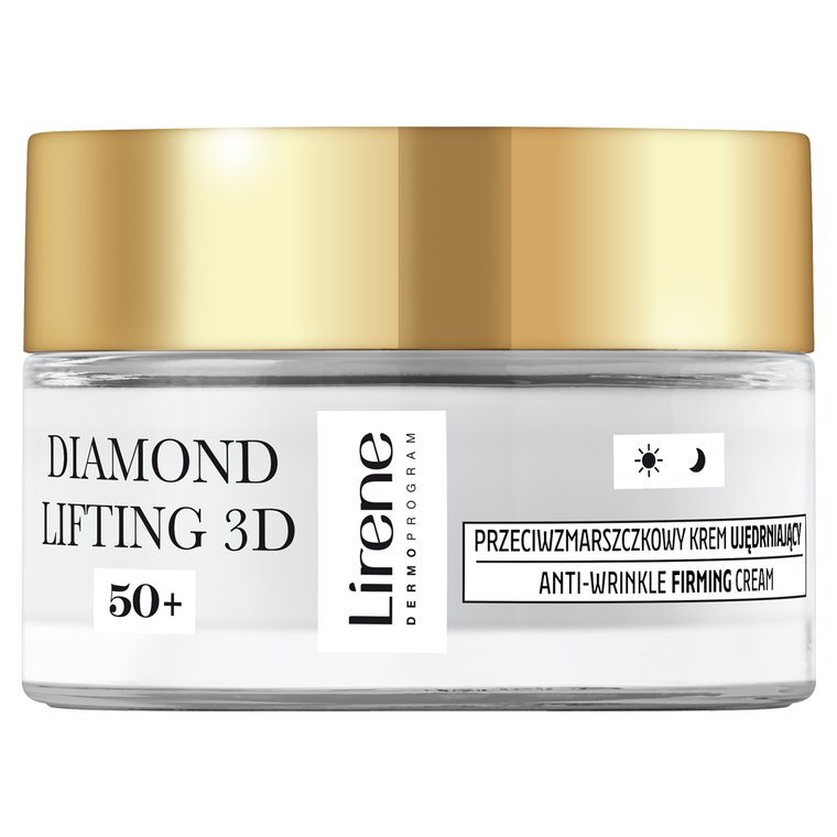 Lirene Diamentowy Lifting 3D Krem Ujędrniający 50+ Krem Przeciwzmarszczkowy 50ml