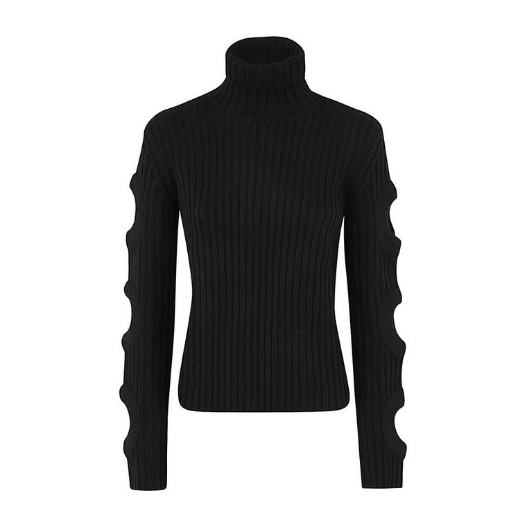 Wygodny czarny sweter z golfem JW Anderson