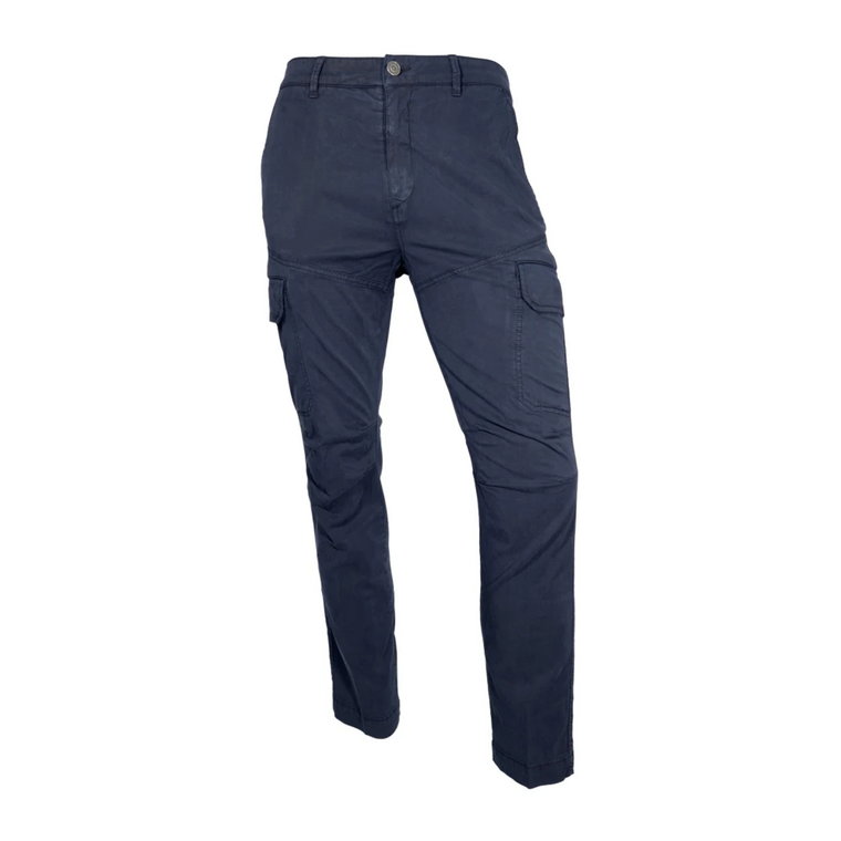 Spodnie Cargo Wiosna Twill Niebieskie Aeronautica Militare