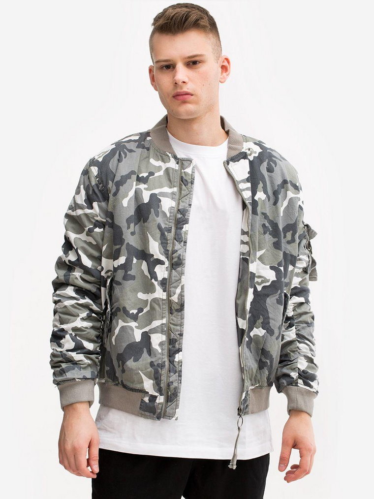 Vintage Camo Cotton Bomber Jacket Snow Camo TB1798