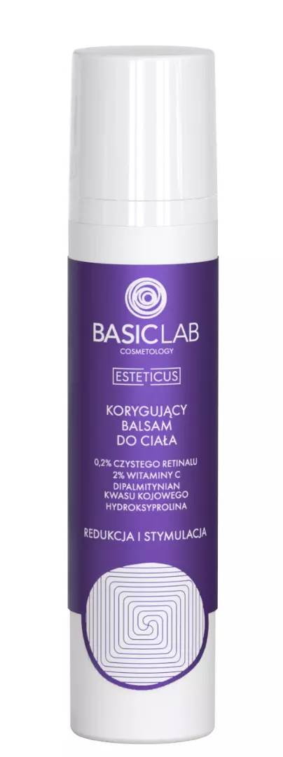 BasicLab Esteticus 0,2% Retinal 2% Wit.C - Korygujący balsam do ciała 100ml