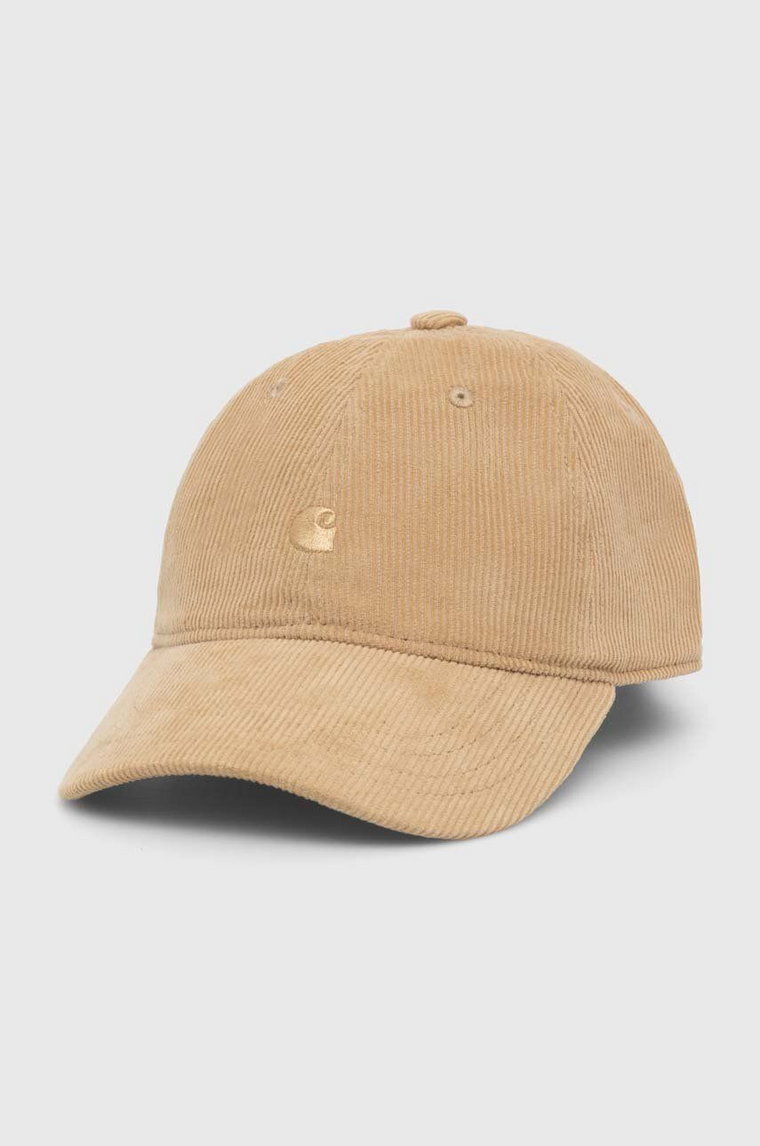 Carhartt WIP czapka z daszkiem bawełniana Harlem Cap kolor beżowy gładka I028955.1YAXX