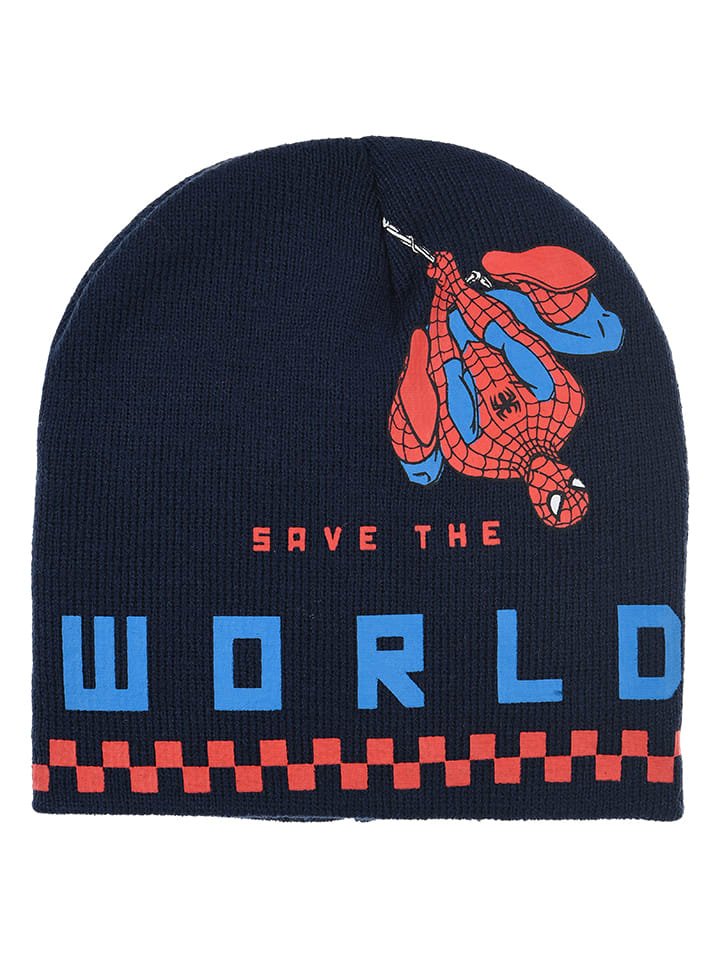 Spiderman Czapka beanie "Spider-man" w kolorze granatowym