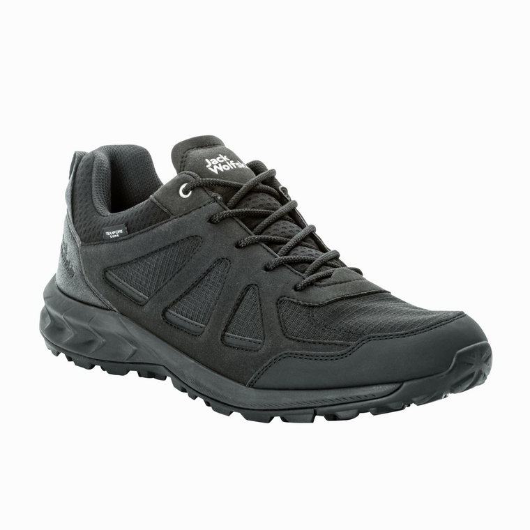 Buty męskie turystyczne Jack Wolfskin WOODLAND 2 TEXAPORE LOW M black - 42,5