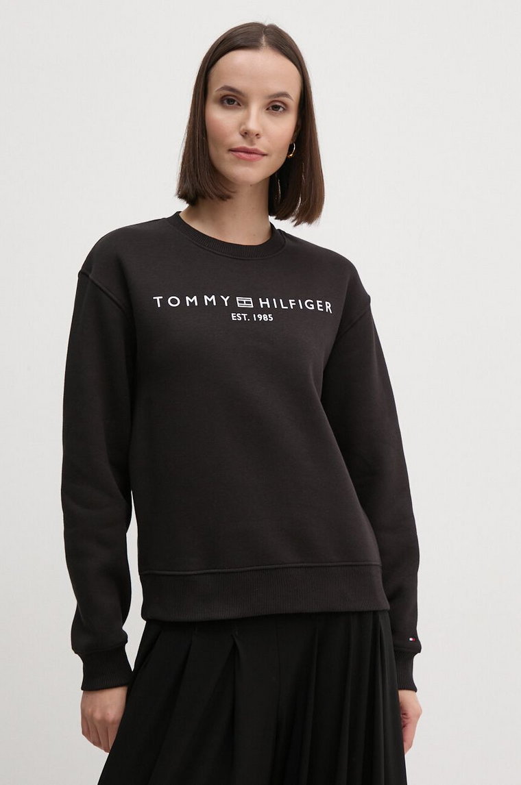 Tommy Hilfiger bluza damska kolor czarny z nadrukiem