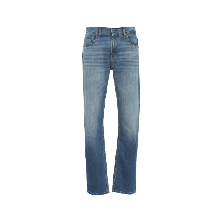 Niebieskie Straight Fit Jeansy 7 For All Mankind