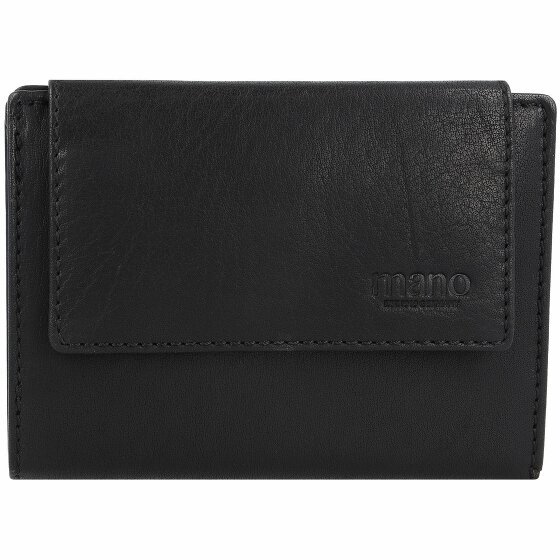 mano Don Simon Wallet Leather 14 cm schwarz