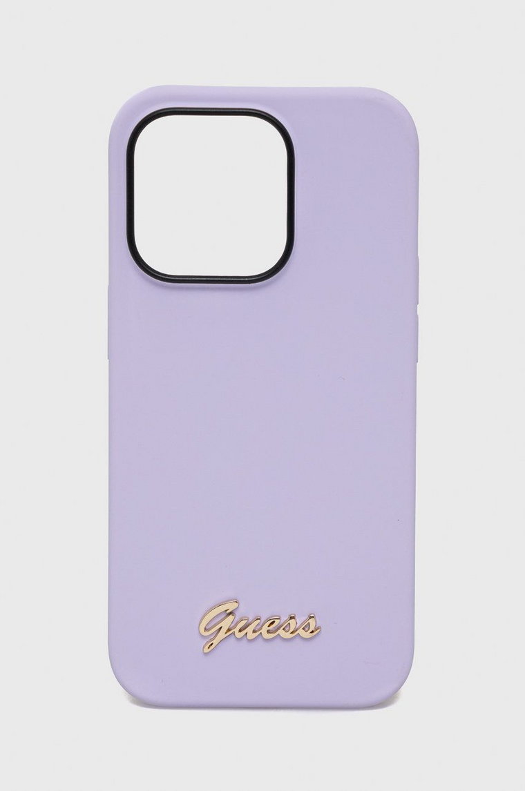 Guess etui na telefon iPhone 14 Pro 6,1" kolor fioletowy