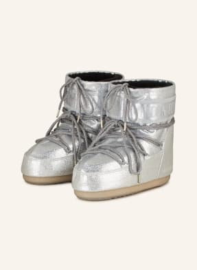 Moon Boot Moon Boots Icon Low Glitter silber