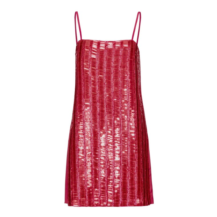 Mini sukienka pokryta prostokątnymi cekinami Pinko