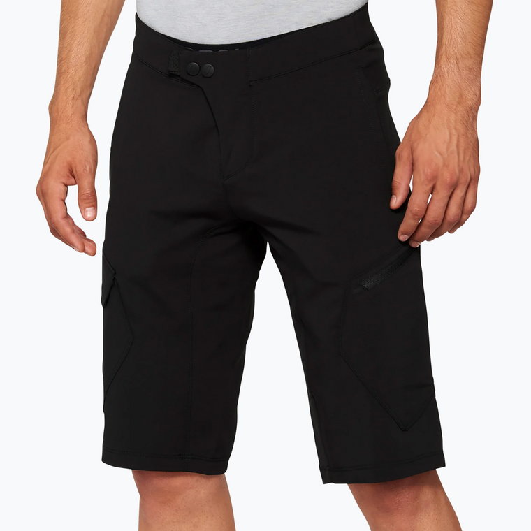 Spodenki rowerowe męskie 100% Ridecamp Shorts W/ Liner black