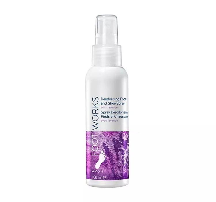 AVON FOOT WORKS LAWENDOWY SPRAY DO STÓP I OBUWIA Z OCHRONĄ PRZECIWZAPACHOWĄ 100ML