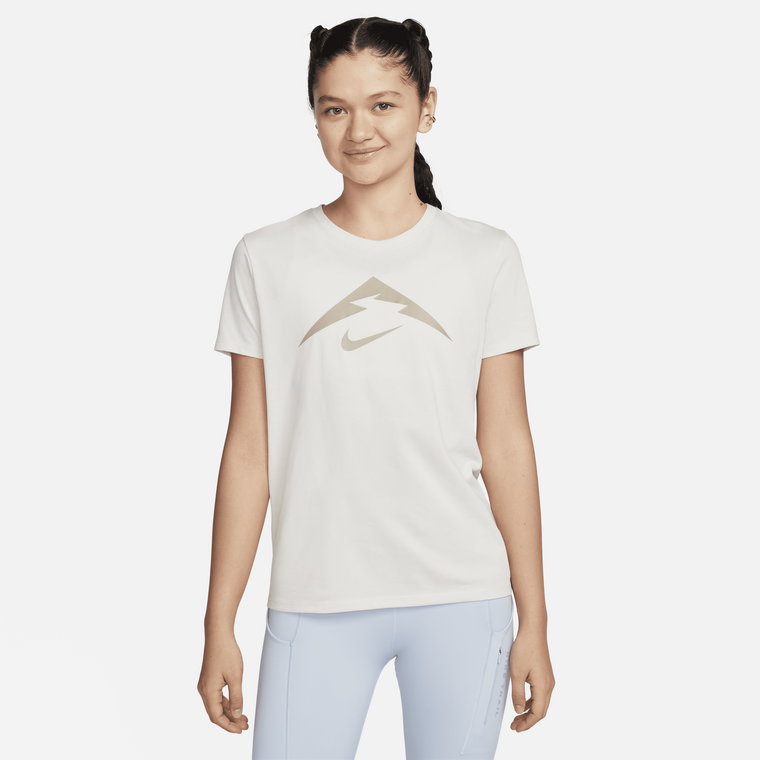 T-shirt damski Dri-FIT Nike Trail - Brązowy