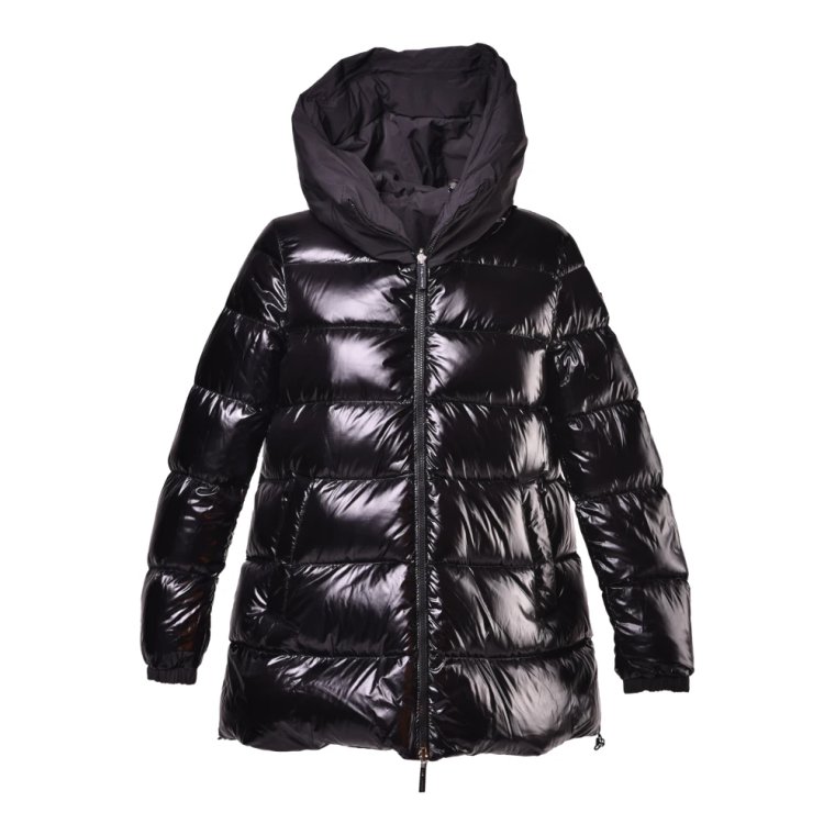 Reversible parka in black nylon Baldinini