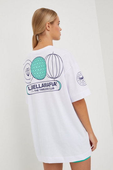 LaBellaMafia t-shirt bawełniany kolor biały