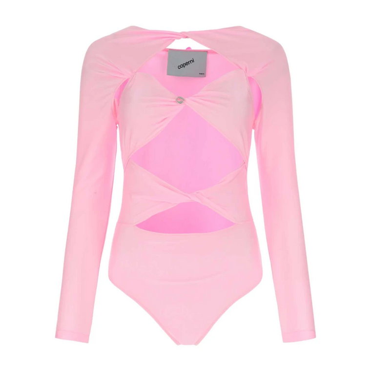 Fluo Pink Lycra Bodysuit Coperni