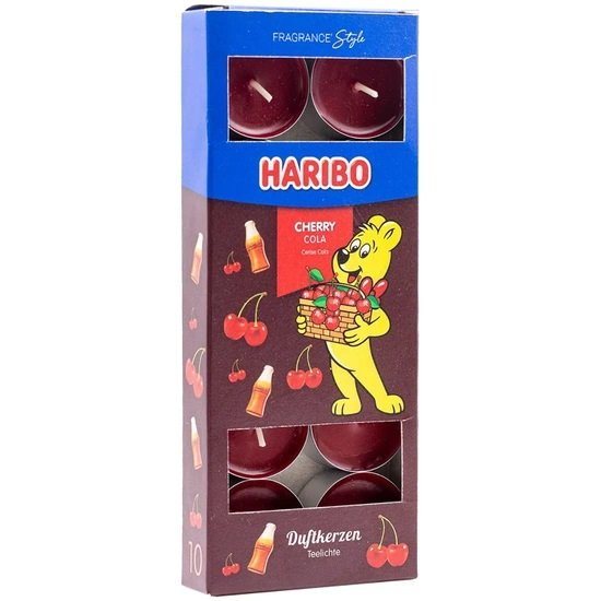 Haribo tealighty zapachowe 10 szt - Cherry Cola