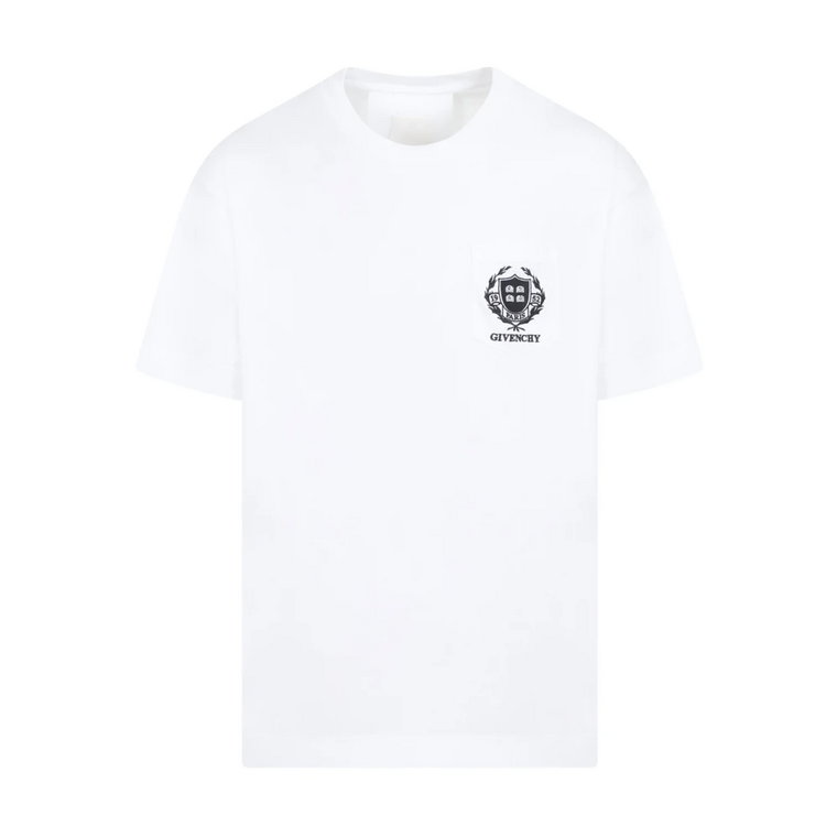 Biała Bawełniana Casual T-shirt z Krótkim Rękawem Givenchy