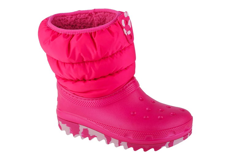 Crocs Classic Neo Puff Boot Kids 207684-6X0, Dla dziewczynki, Różowe, śniegowce, syntetyk, rozmiar: 28/29