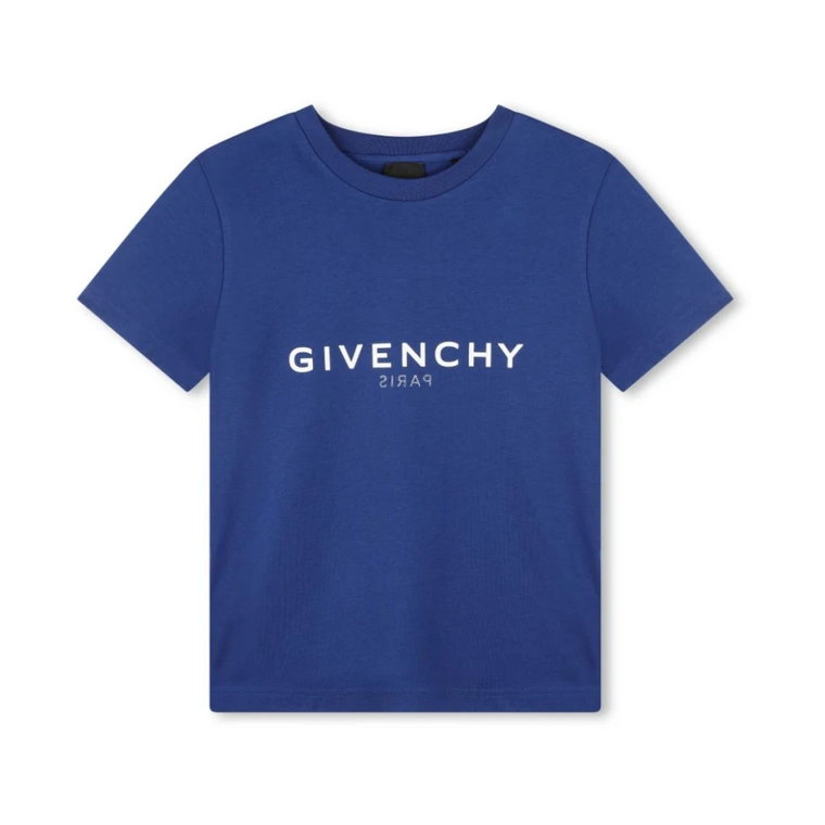 Koszulka z efektem odwróconym dla chłopców - niebieska Givenchy