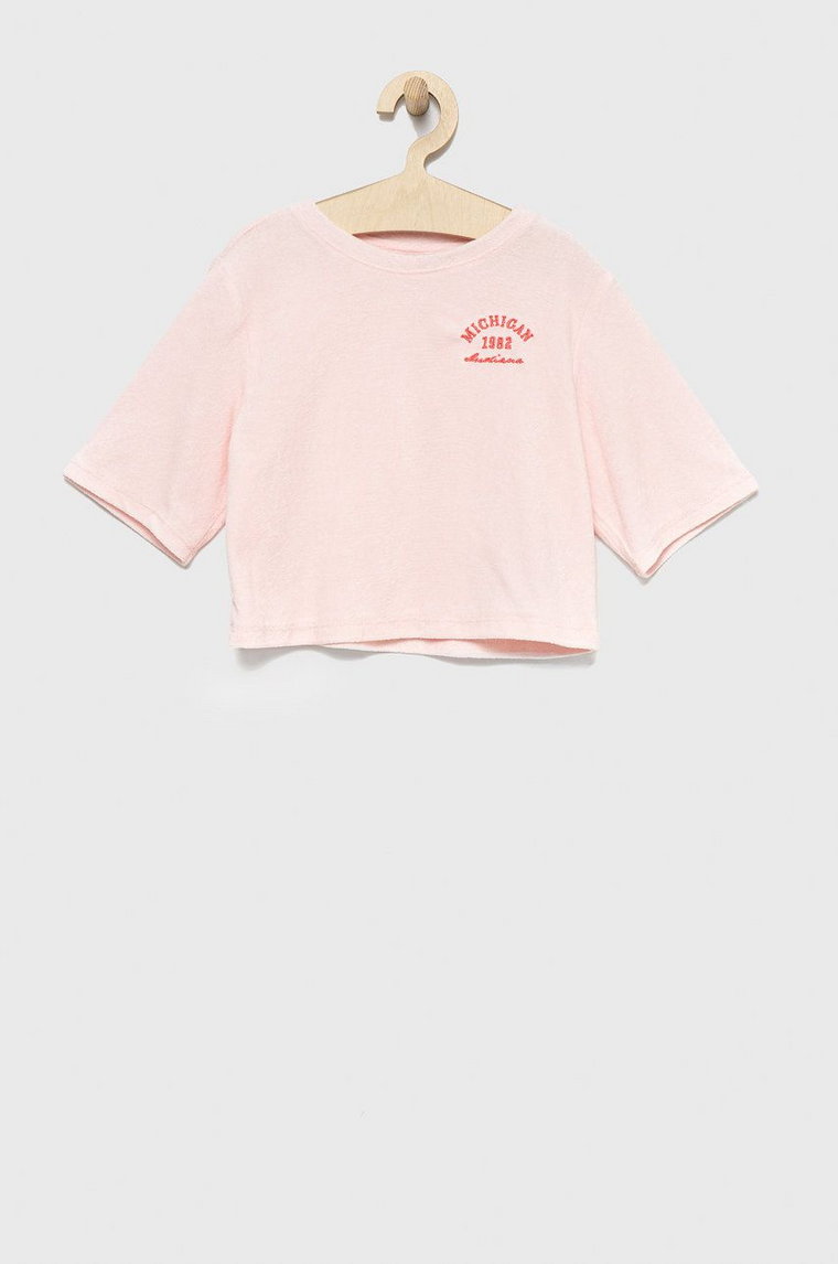 Kids Only t-shirt dziecięcy kolor różowy