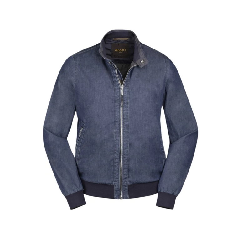 Indigo Bomber Jacket Acqua Line Moorer