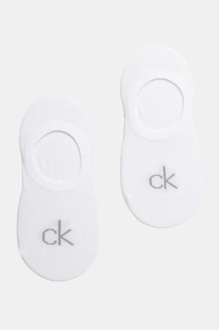 Calvin Klein skarpetki 2-pack damskie kolor biały 701228801