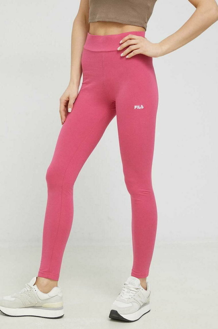 Fila legginsy Benndorf damskie kolor różowy z aplikacją FAW0456