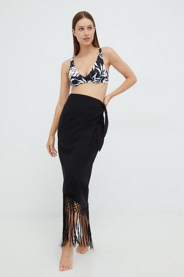Sisley spódnica plażowa kolor czarny