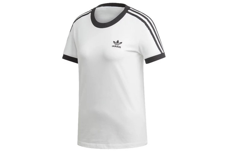 adidas 3-Stripes Tee ED7483, Damskie, Białe, t-shirty, bawełna, rozmiar: 28