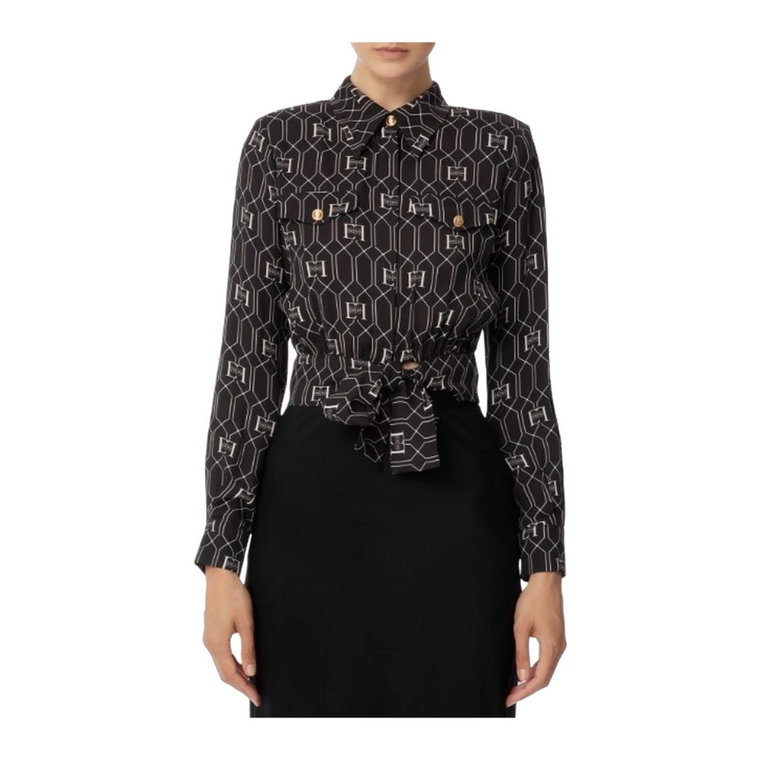 Koszula z wiskozy - Styl Ca02837E2 685 Elisabetta Franchi