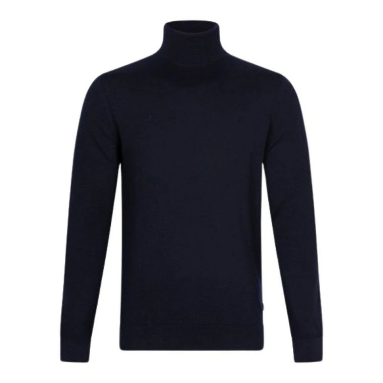 Niebieski Sweter z Włókna Wełnianego Cavallaro
